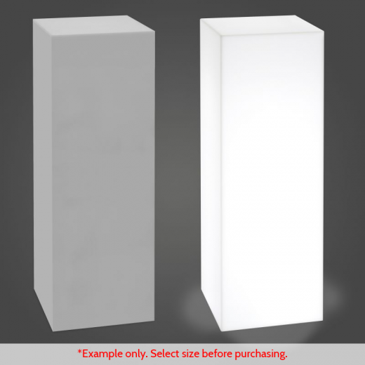 White Acrylic Display Pedestal with White LED Lights